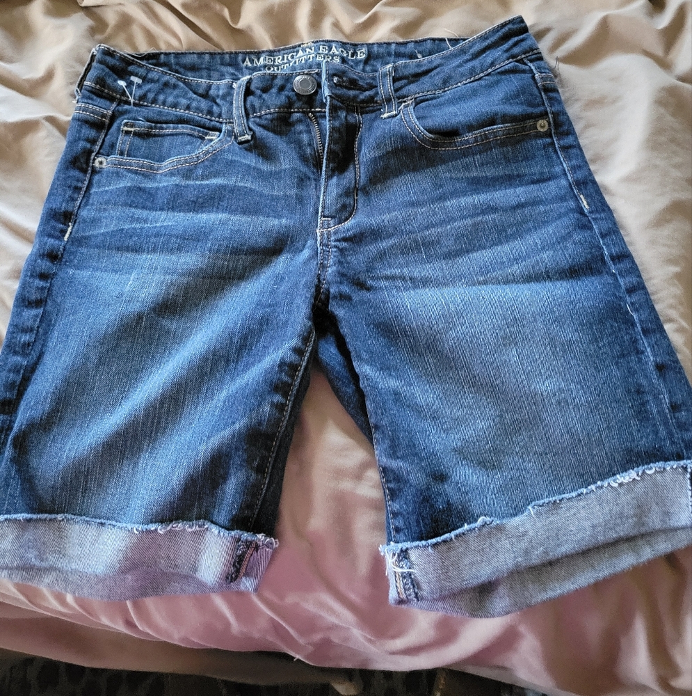 American Eagle Outfitters Blue Bermuda Shorts